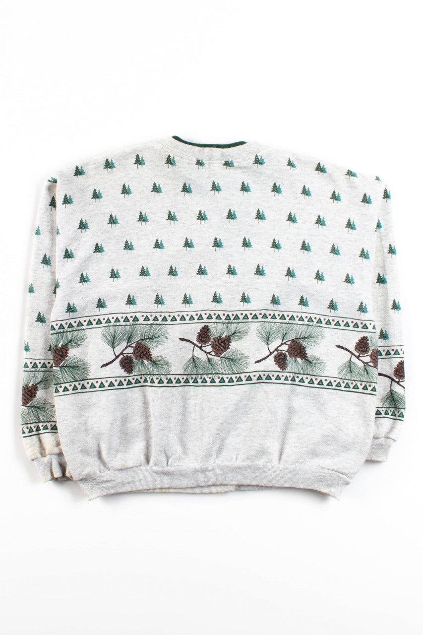Vintage Pines Button Up Sweatshirt