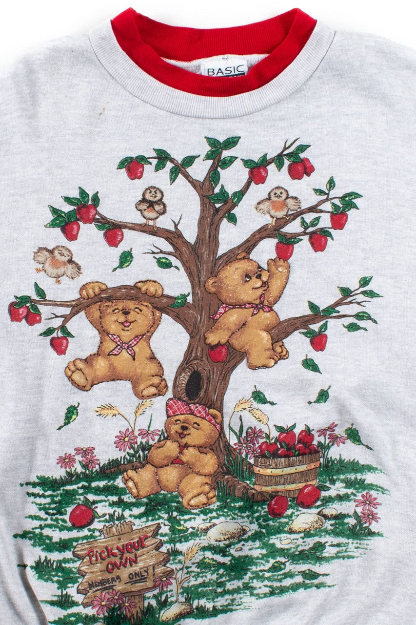 Vintage Apple Tree Bears Sweatshirt