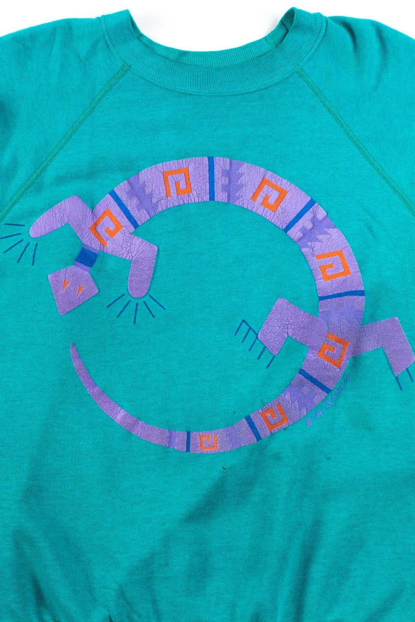 Vintage Distressed Lizard Circle Sweatshirt