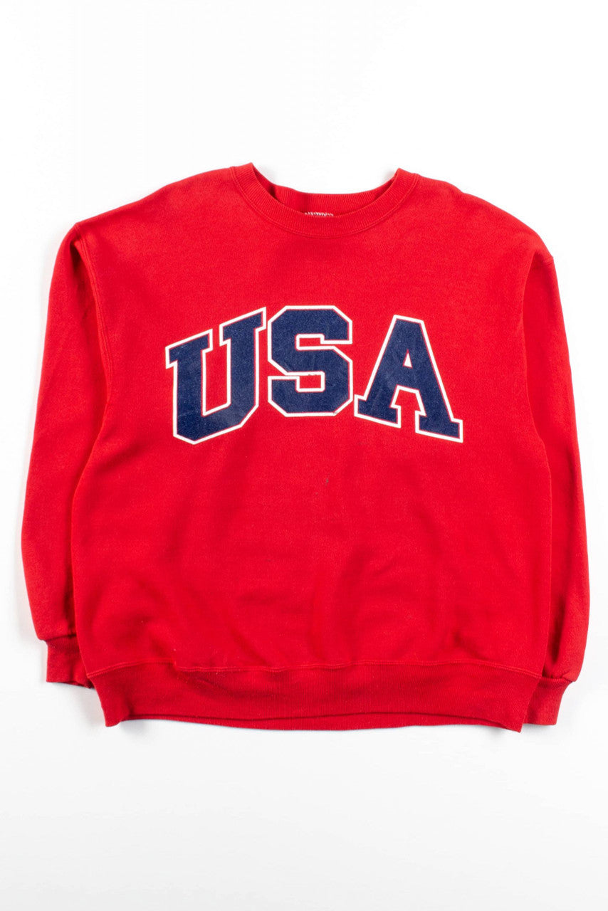 Vintage Red USA Sweatshirt