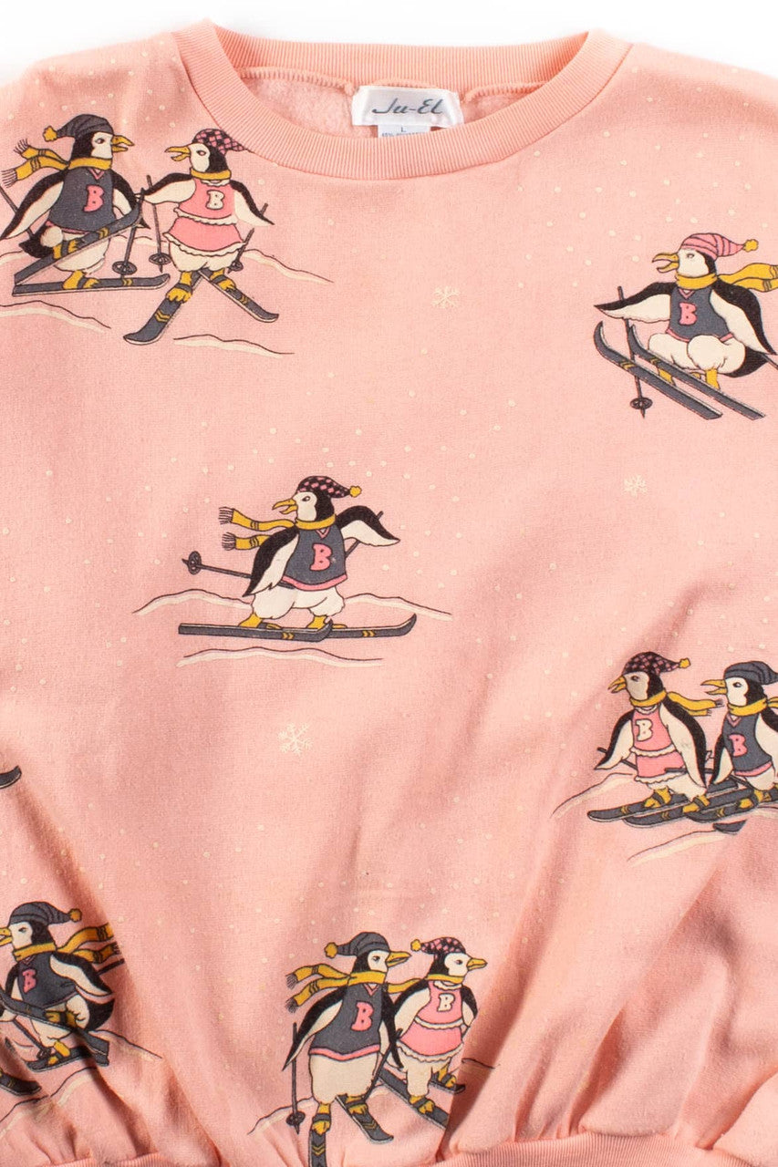 Vintage Penguin Skiers Sweatshirt
