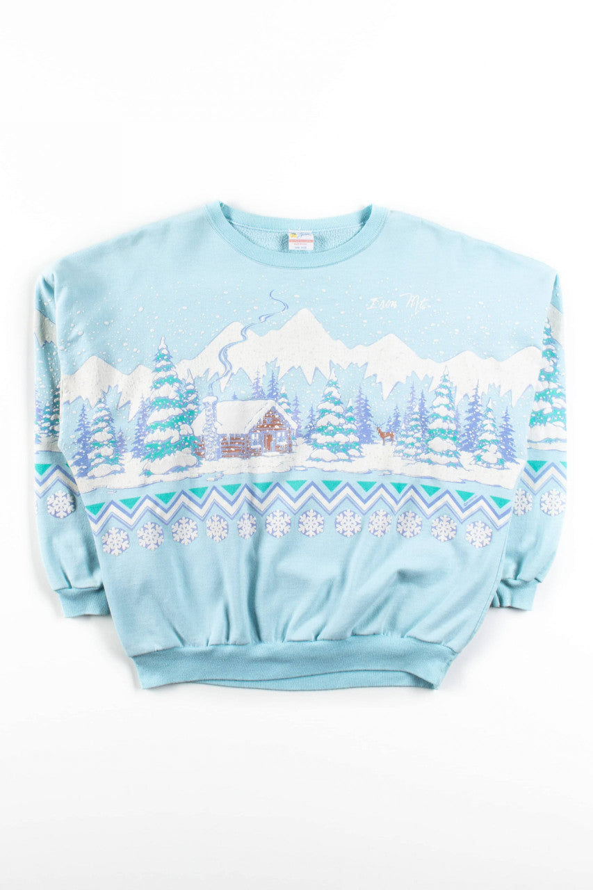 Vintage Iron Mt. Winter Landscape Sweatshirt (1989)