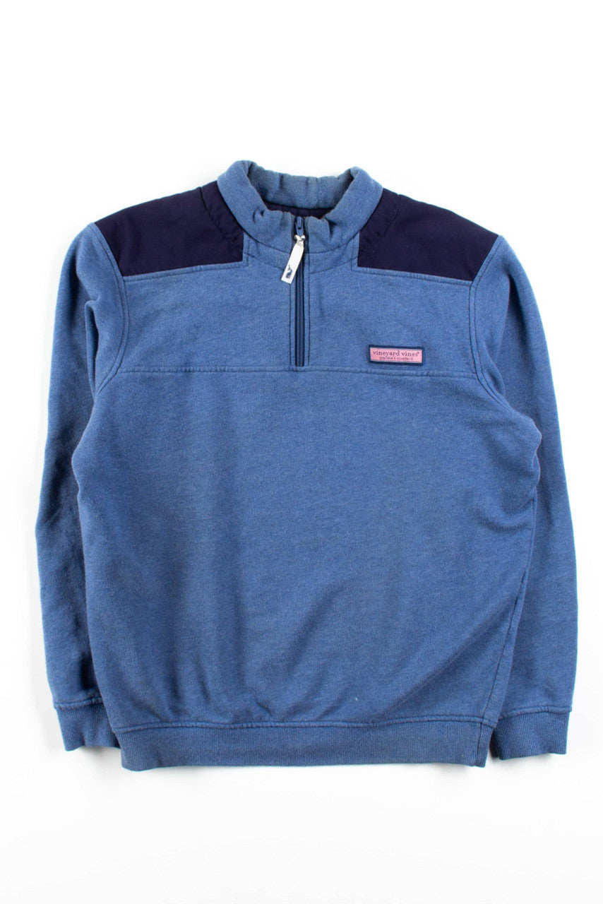 Vintage Martha's Vineyard Quarter Zip Two-Tone Sweatshirt