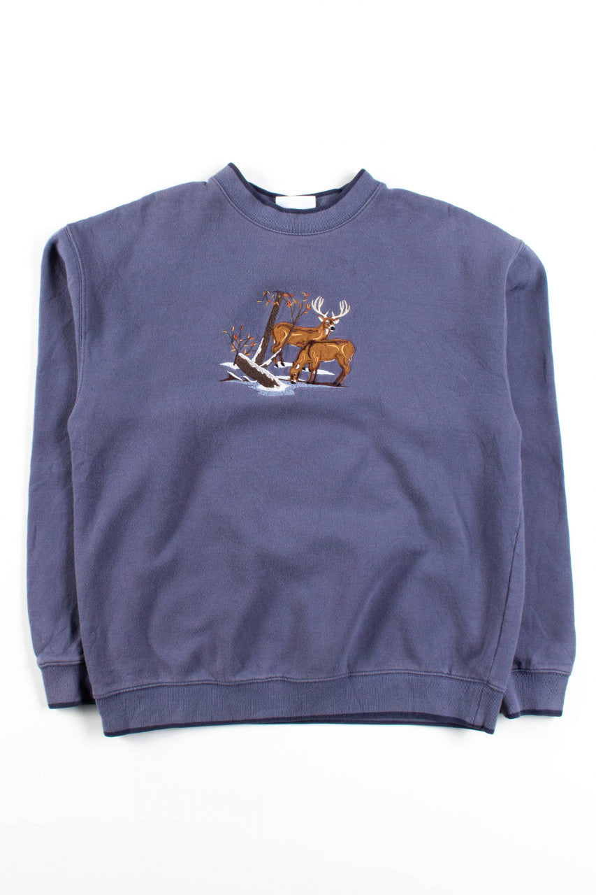 Vintage Deer In Winter Sweatshirt