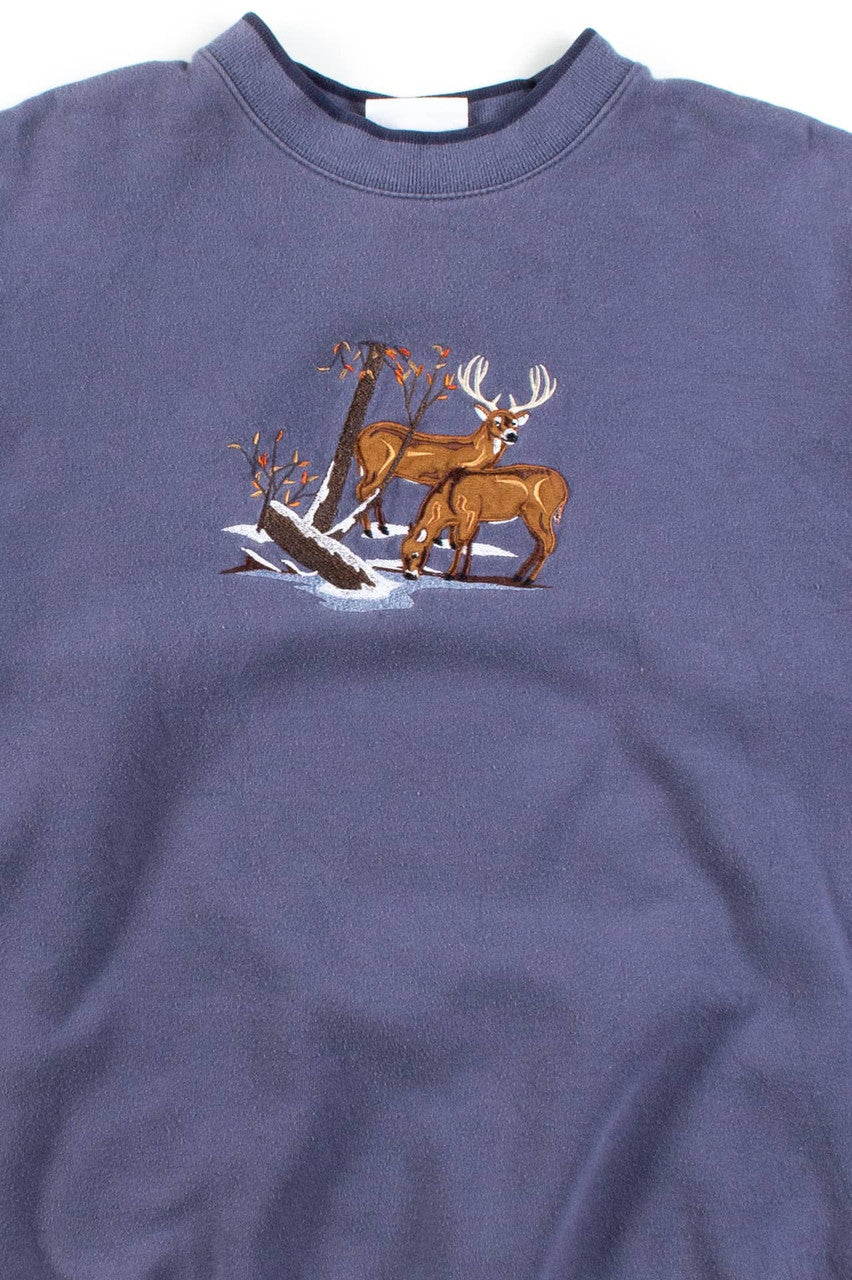 Vintage Deer In Winter Sweatshirt