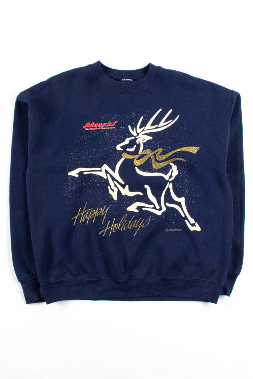 Vintage Schnucks Happy Holidays Sweatshirt