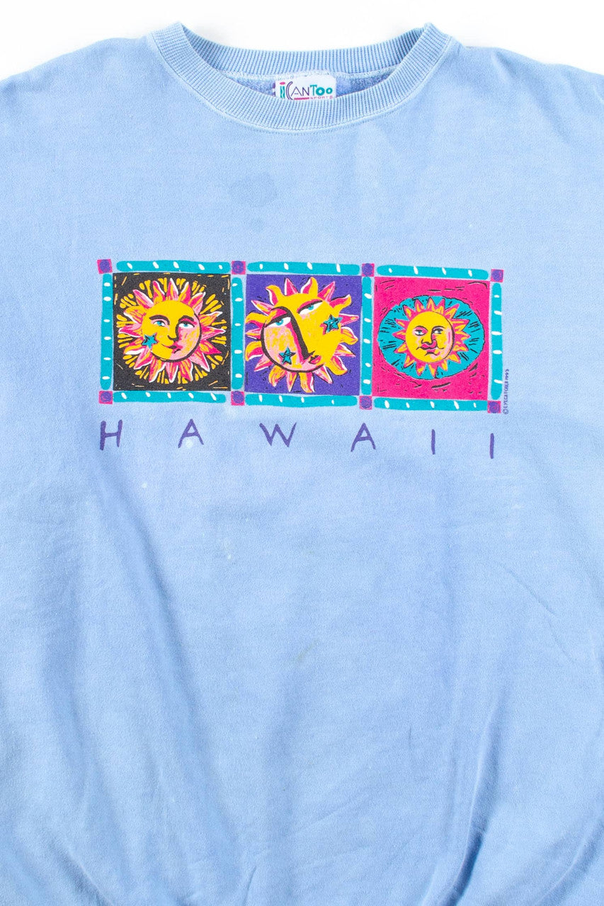 Vintage Hawaii Sun Faces Sweatshirt (1993)