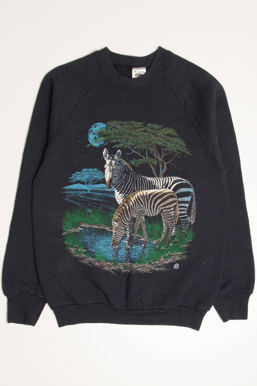 Vintage Moonlit Zebras Sweatshirt