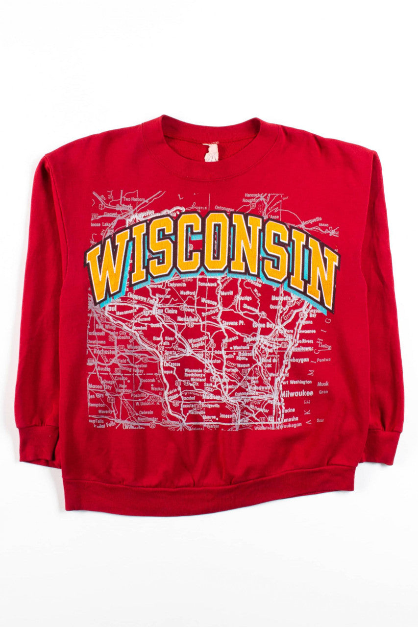Vintage Wisconsin Roadmap Sweatshirt