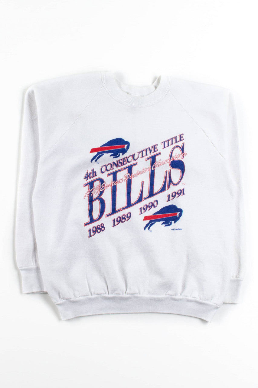 Vintage Buffalo Bills 4th Consecutive Title Sweatshirt (1991)