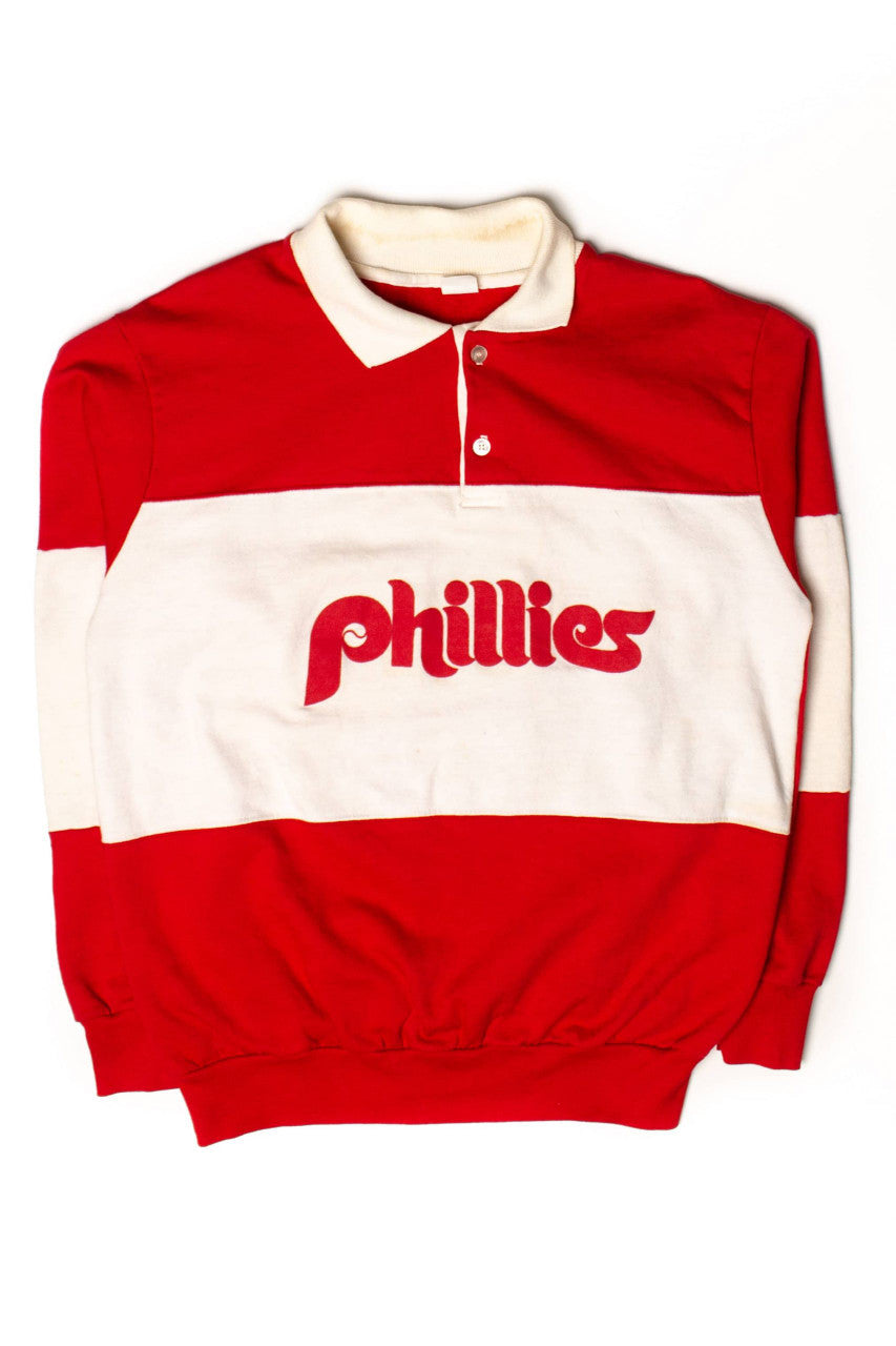 Vintage Philadelphia Phillies Polo Sweatshirt (1980s)