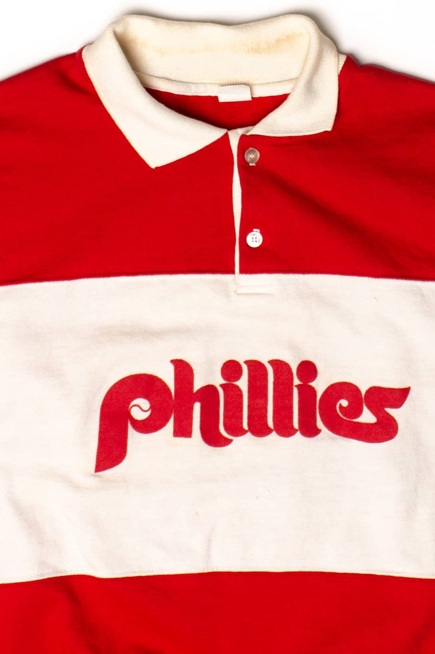 Vintage Philadelphia Phillies Polo Sweatshirt (1980s)