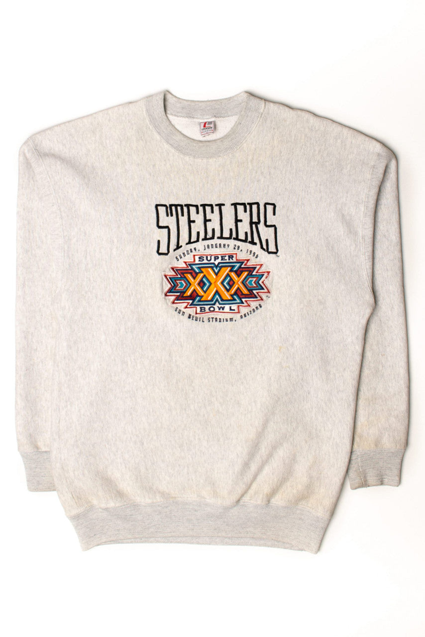 Vintage Steelers Super Bowl XXX Embroidered Sweatshirt (1990s)