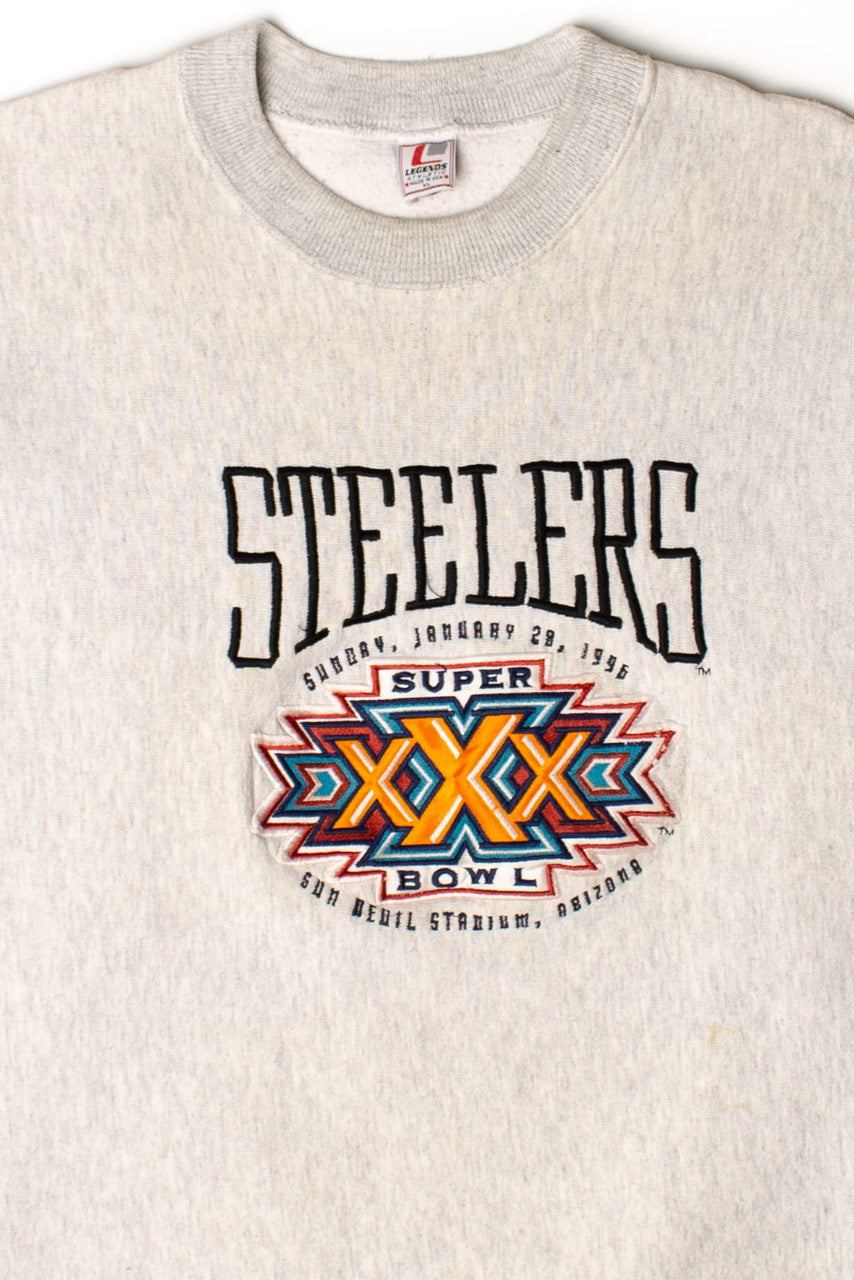 Vintage Steelers Super Bowl XXX Embroidered Sweatshirt (1990s)