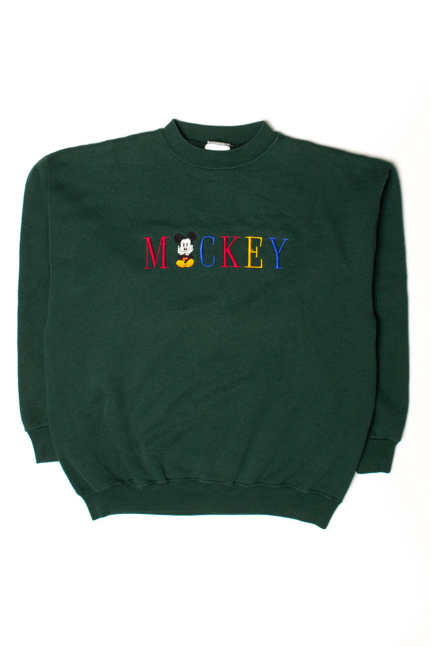 Vintage Green Mickey Sweatshirt (1990s)