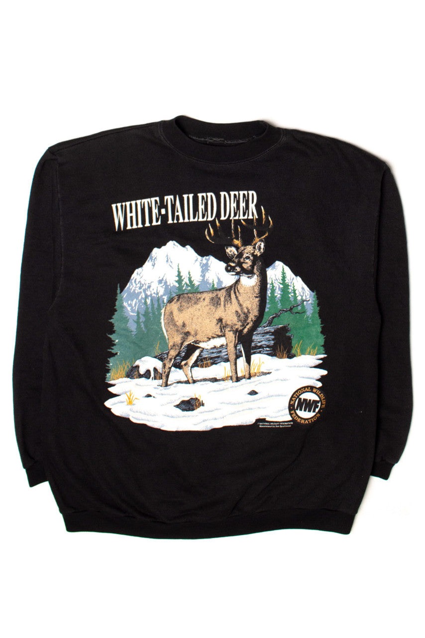Vintage White-Tailed Deer NWF Sweatshirt (1990s)