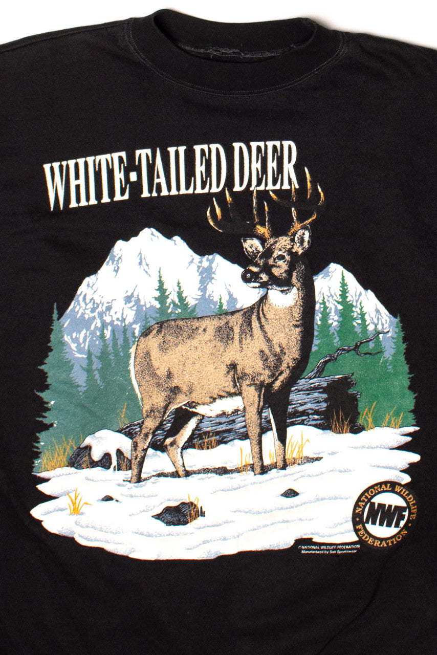 Vintage White-Tailed Deer NWF Sweatshirt (1990s)