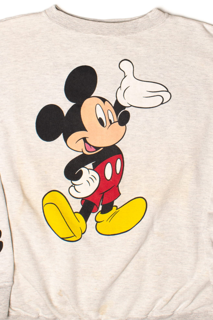 Vintage Mickey Mouse Spellout Sleeve Sweatshirt (1990s)