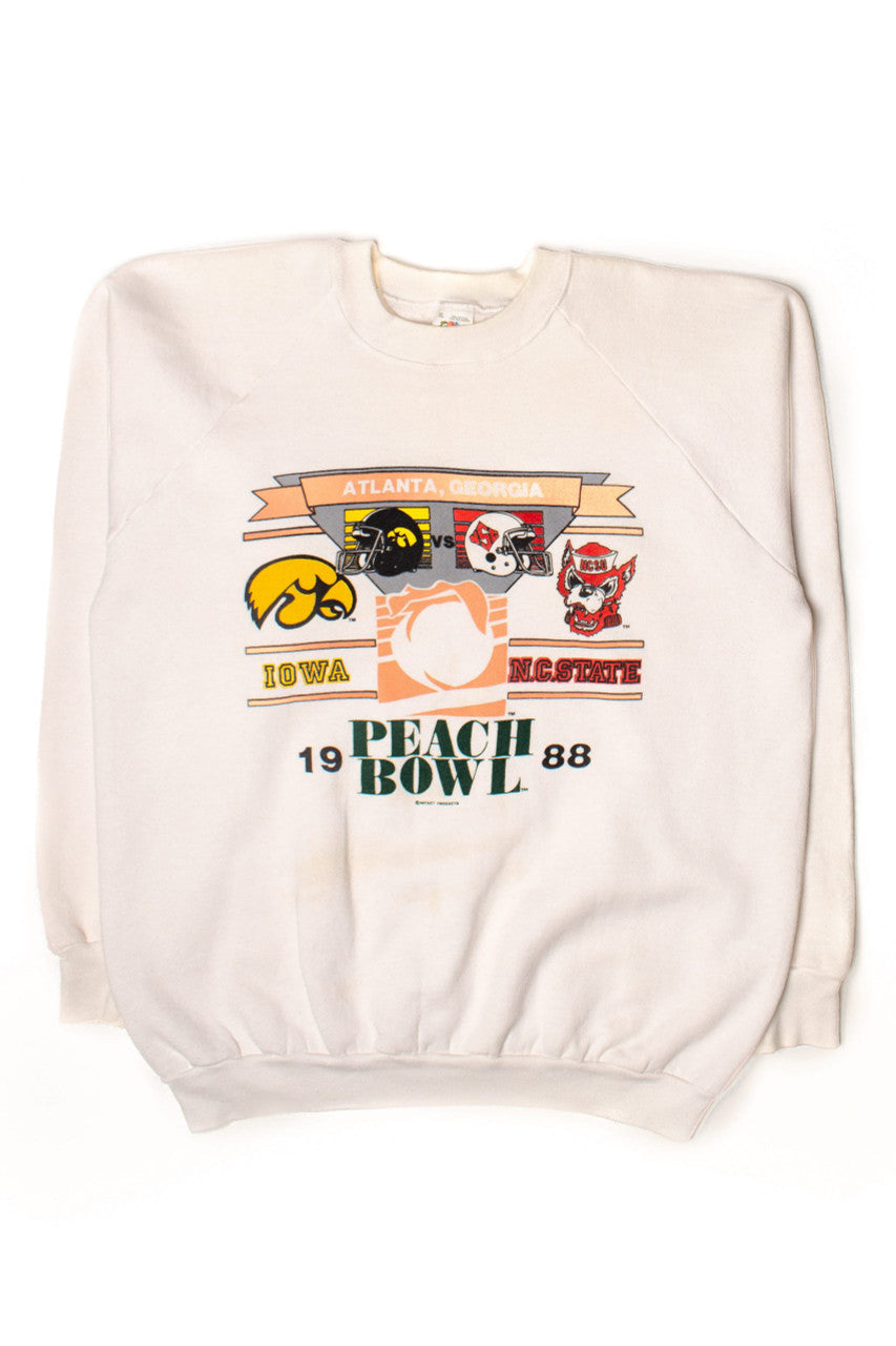 Vintage Iowa vs. NCSU Peach Bowl Sweatshirt (1988)