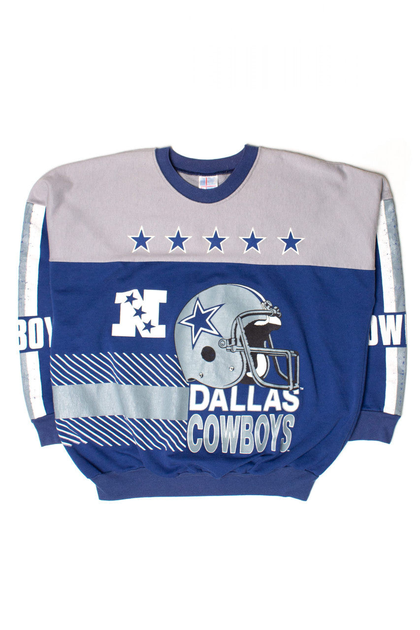 Vintage Dallas Cowboys Allover Graphic Sweatshirt (1980s)