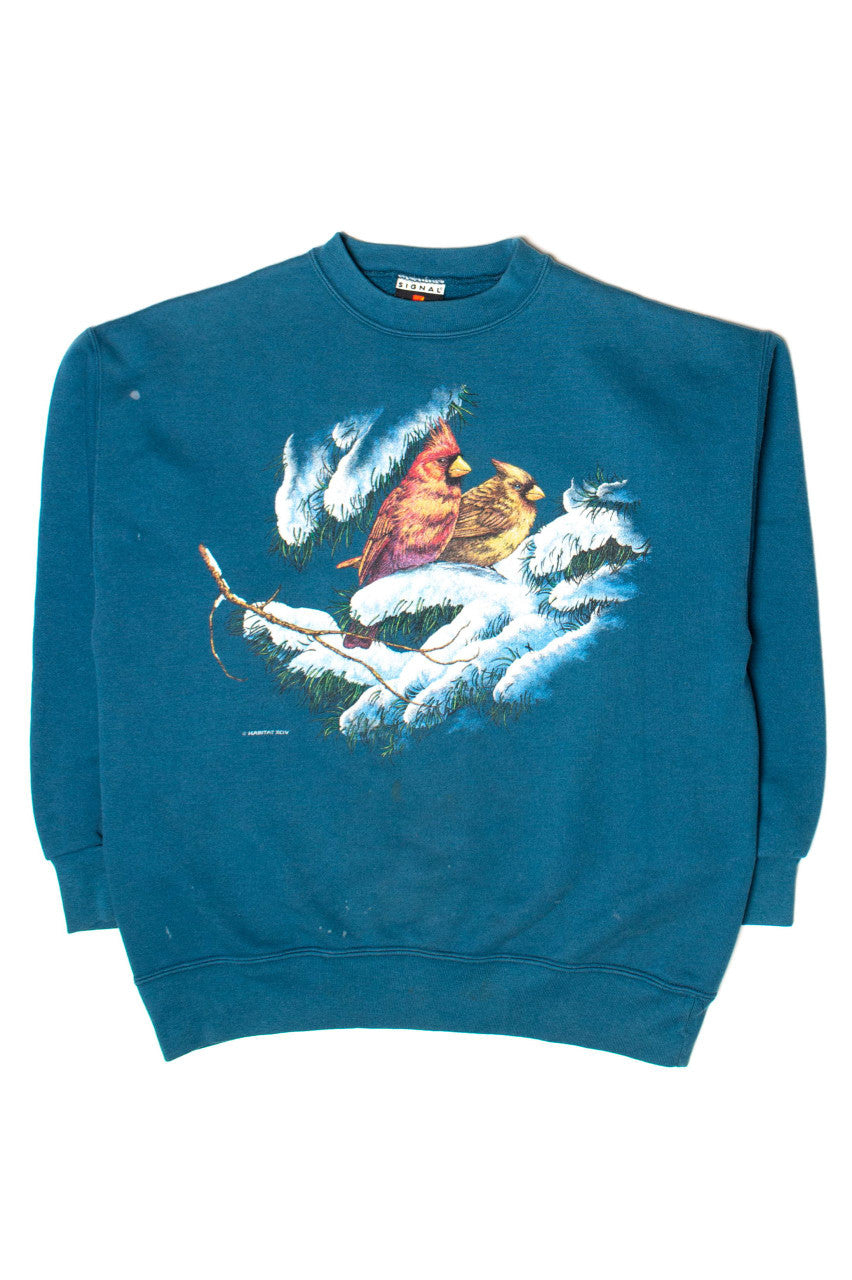 Vintage Winter Birds Sweatshirt (1990s)