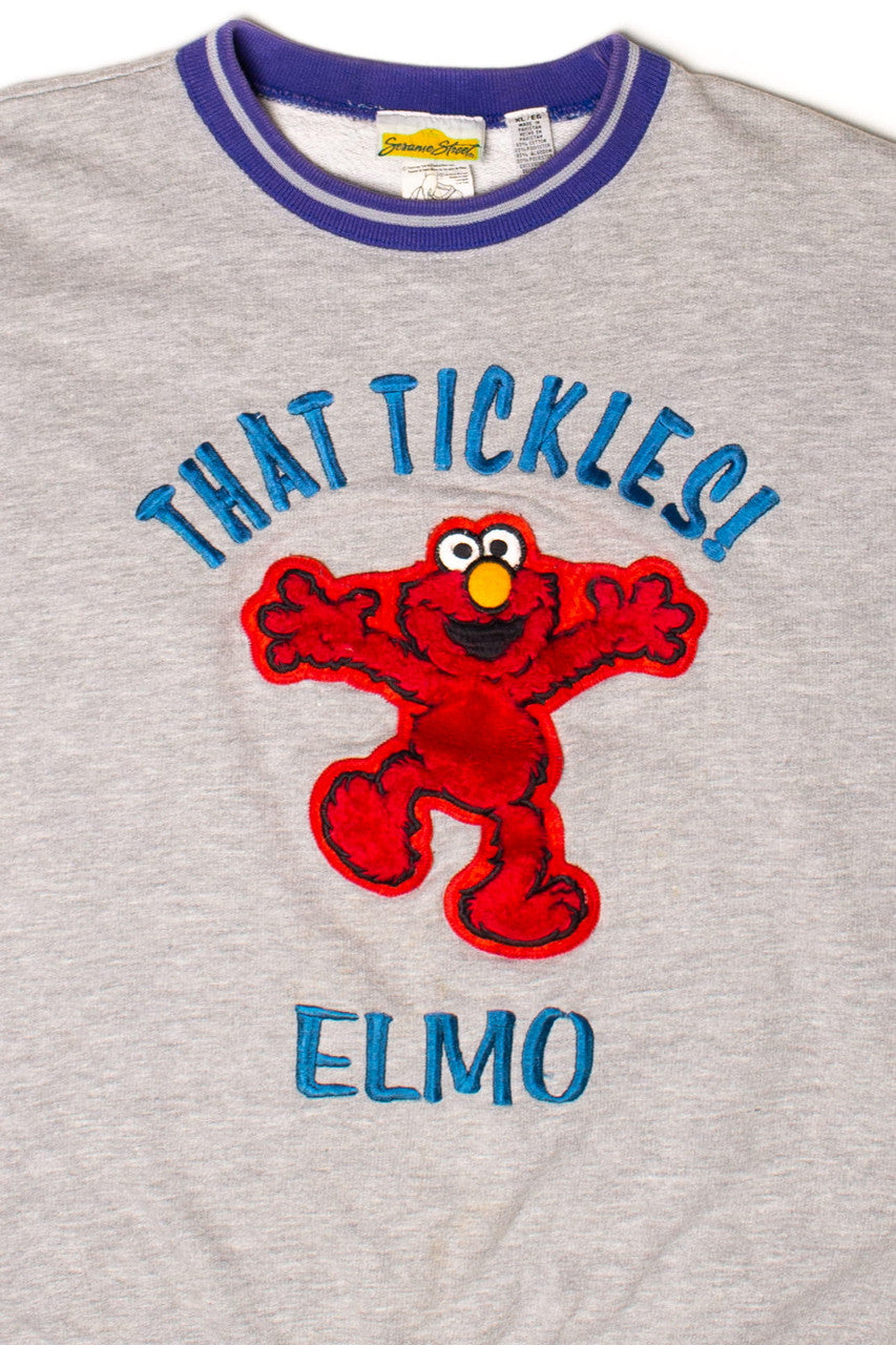 Vintage Embroidered Tickle Me Elmo Sweatshirt (1990s)