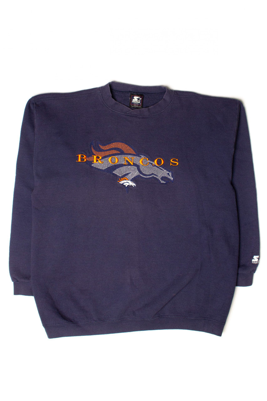 Vintage Embroidered Denver Broncos Sweatshirt (1990s)