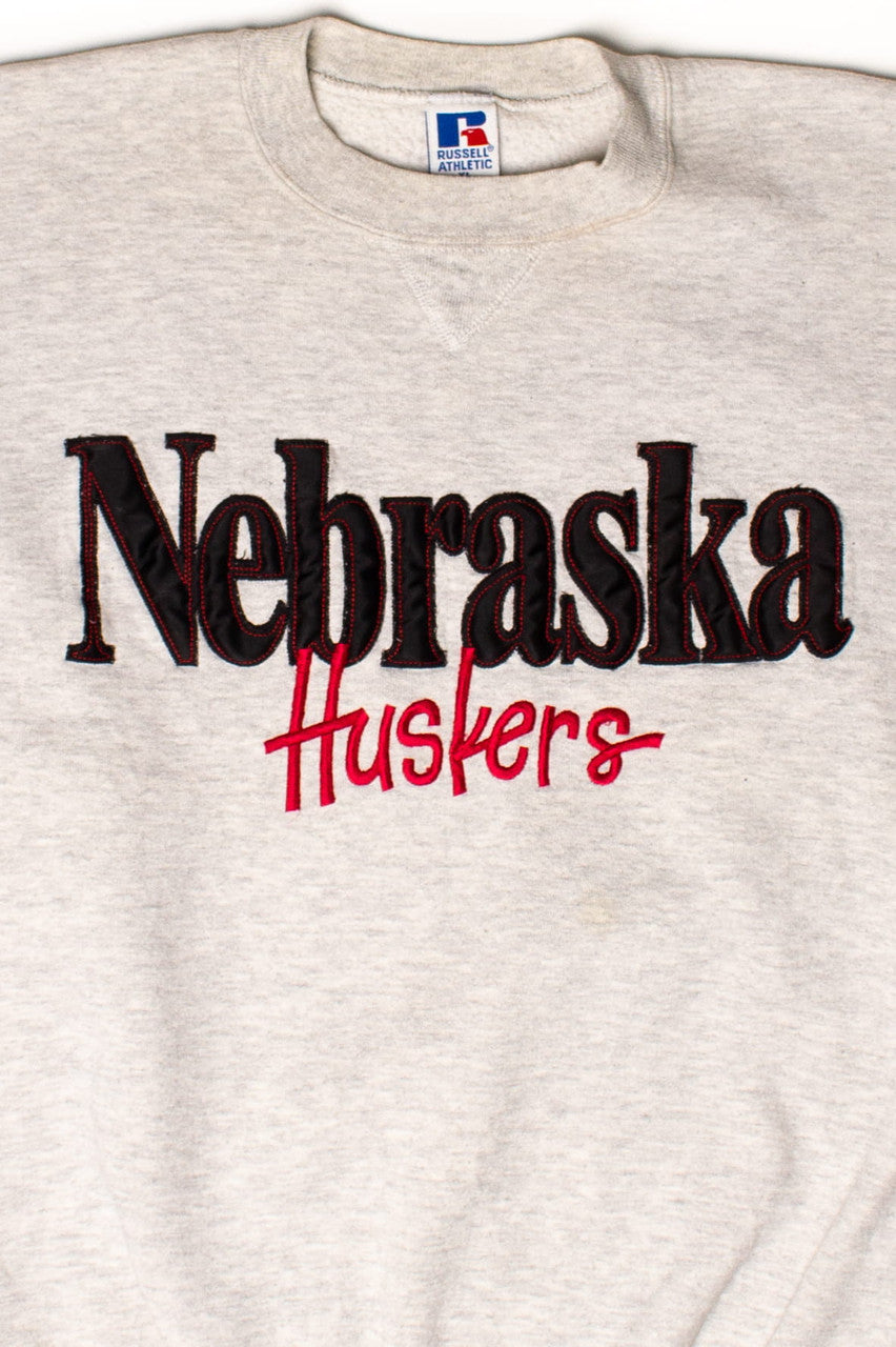 Vintage Embroidered Nebraska Huskers Sweatshirt (1990s)