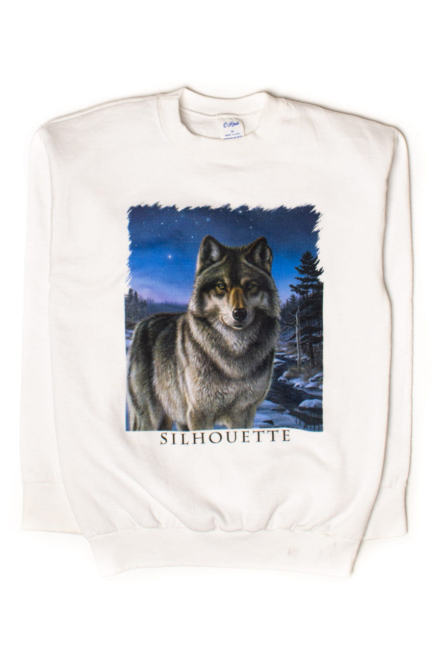 Vintage Silhouette Wolf Sweatshirt (1990s)