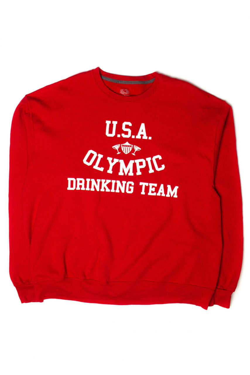 Ragstock Original Screen Print USA Olympic Drinking Team Sweatshirt