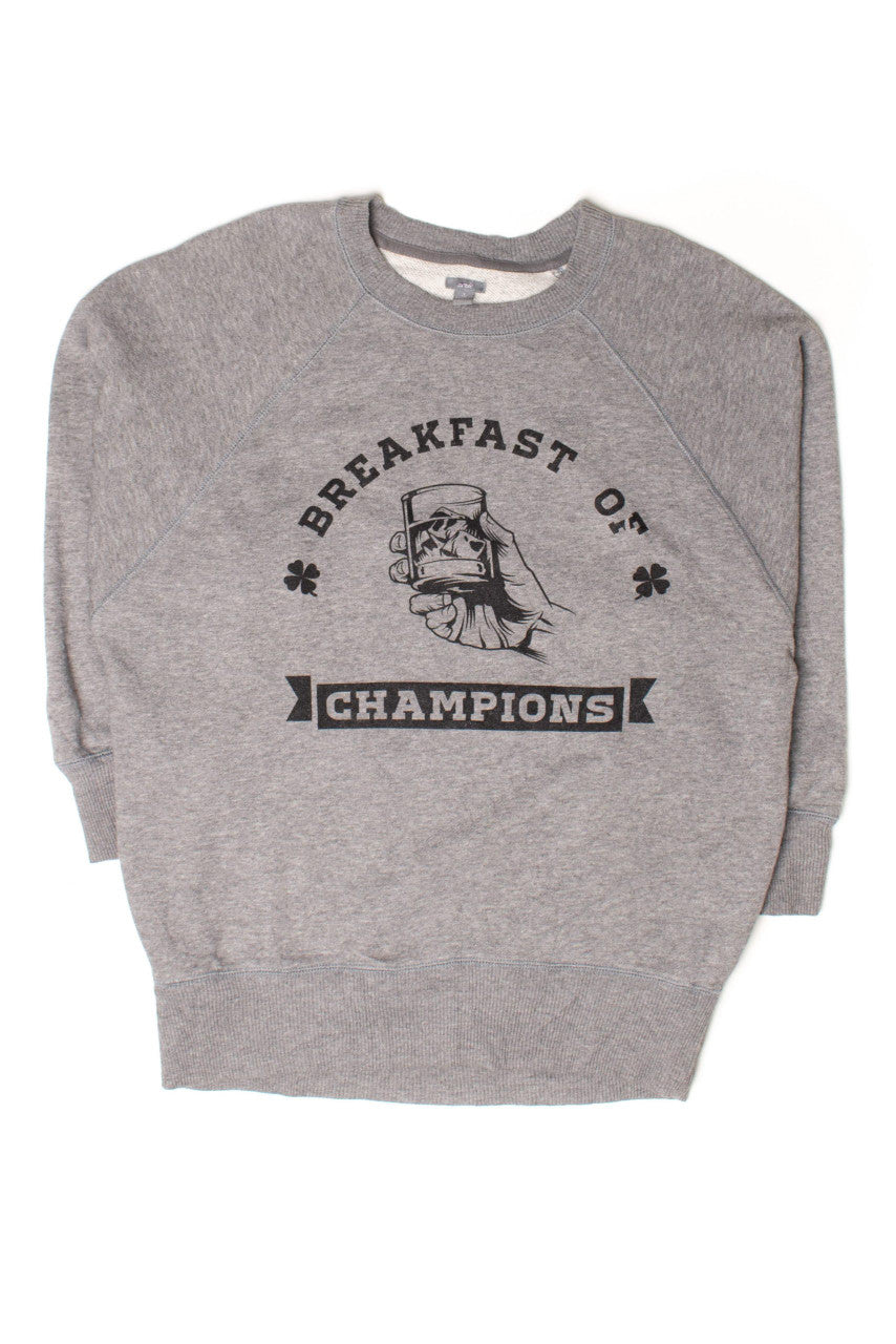 Ragstock Original Screen Print Whiskey Breakfast Sweatshirt
