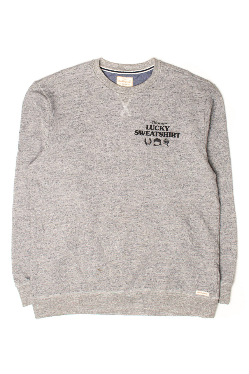 Ragstock Original Screen Print Gray Lucky Sweatshirt (M)