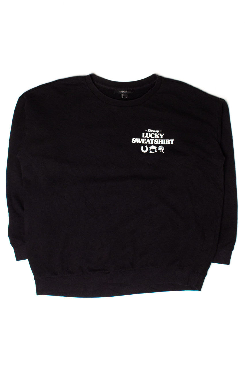 Ragstock Original Screen Print Black Lucky Sweatshirt (L) 1