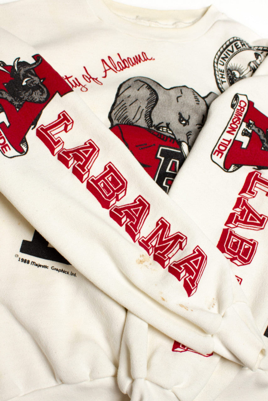 Vintage Alabama Crimson Tide All Over Graphic Sweatshirt (1988)
