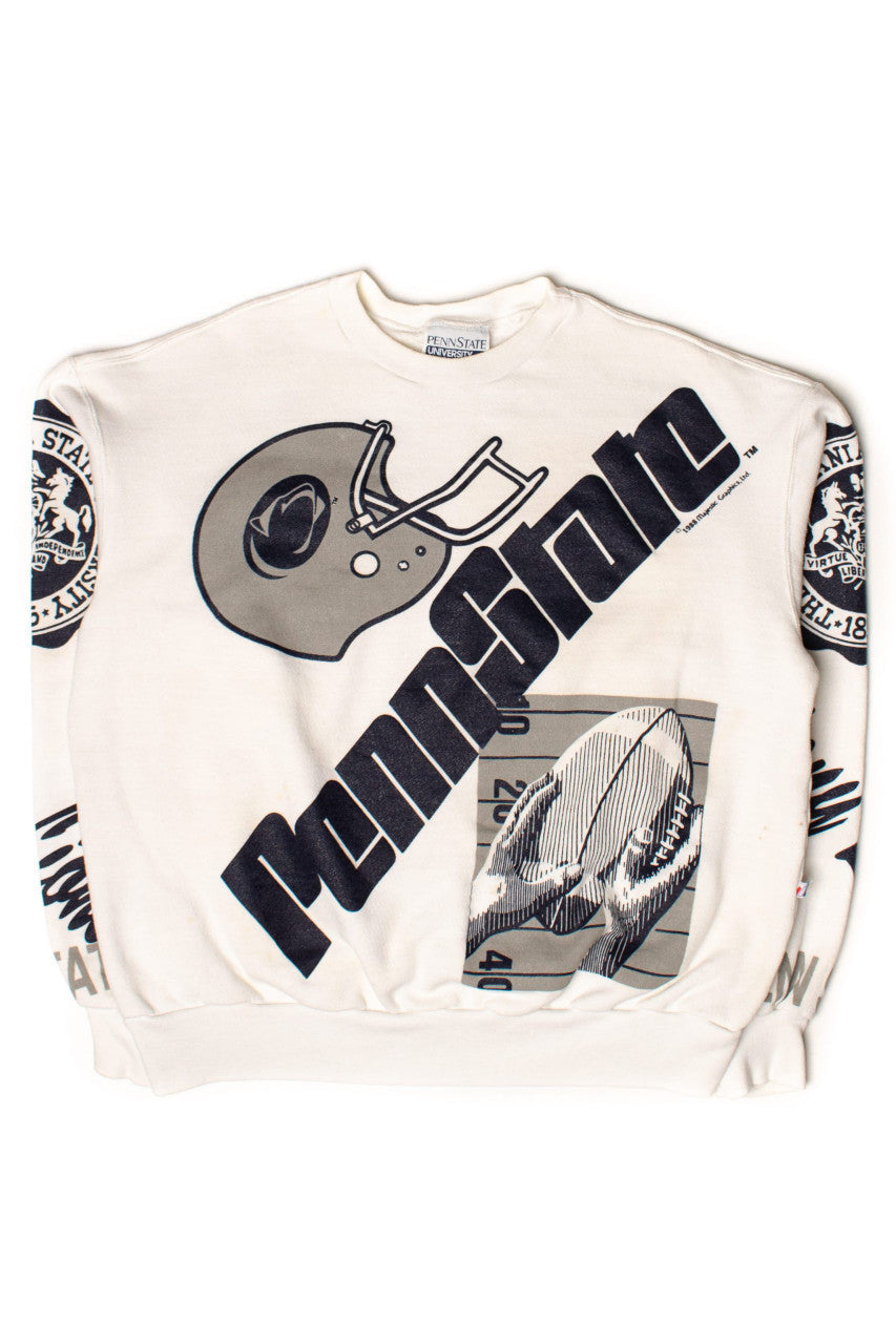 Vintage Penn State All Over Graphic Sweatshirt (1988)