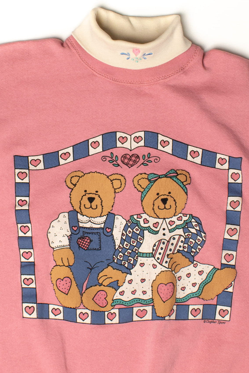 Vintage Turtleneck Teddy Bears Grandma Sweatshirt (1990s)