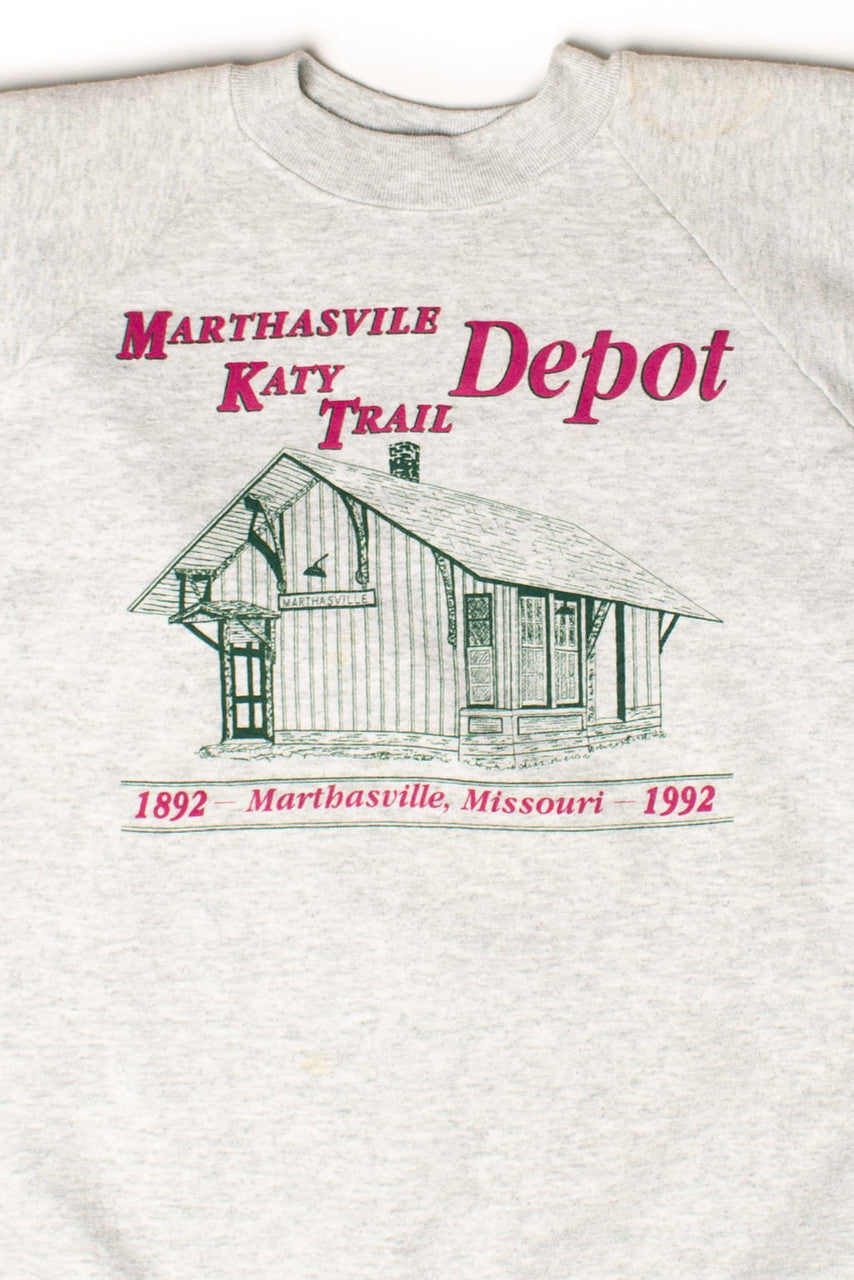 Vintage Marthasville Katy Trail Depot Sweatshirt (1992)