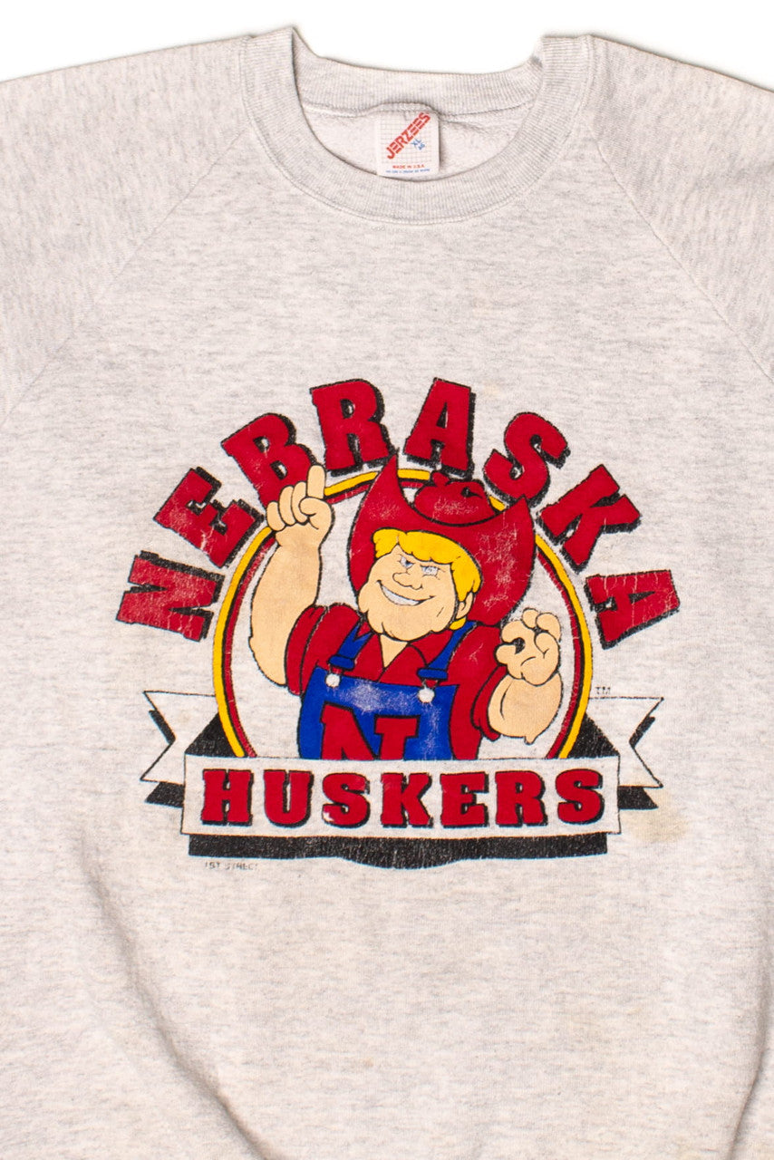Vintage Nebraska Huskers Cartoon Sweatshirt (1990s)