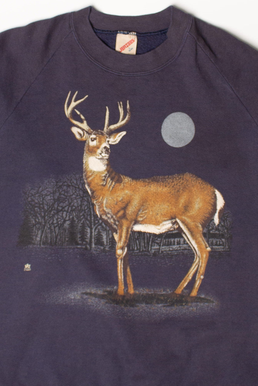 Vintage Moonlit Deer Sweatshirt (1987)
