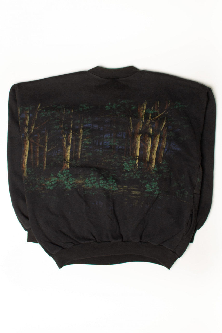Vintage Night Deer All Over Graphic Sweatshirt (1990s)