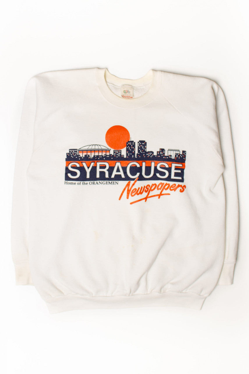 Vintage Syracuse Newspapers Sweatshirt (1980s) 1