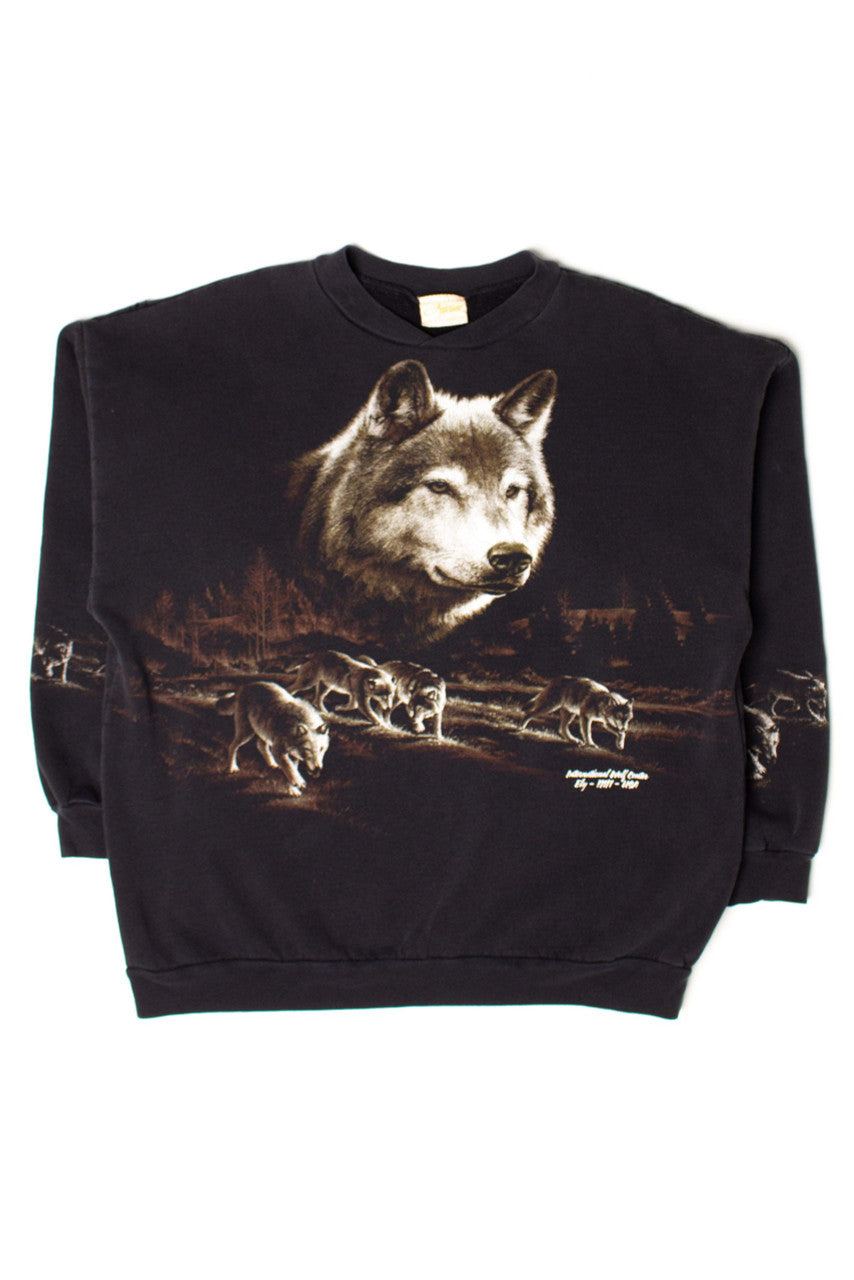 Vintage International Wolf Center Sweatshirt (1990s)