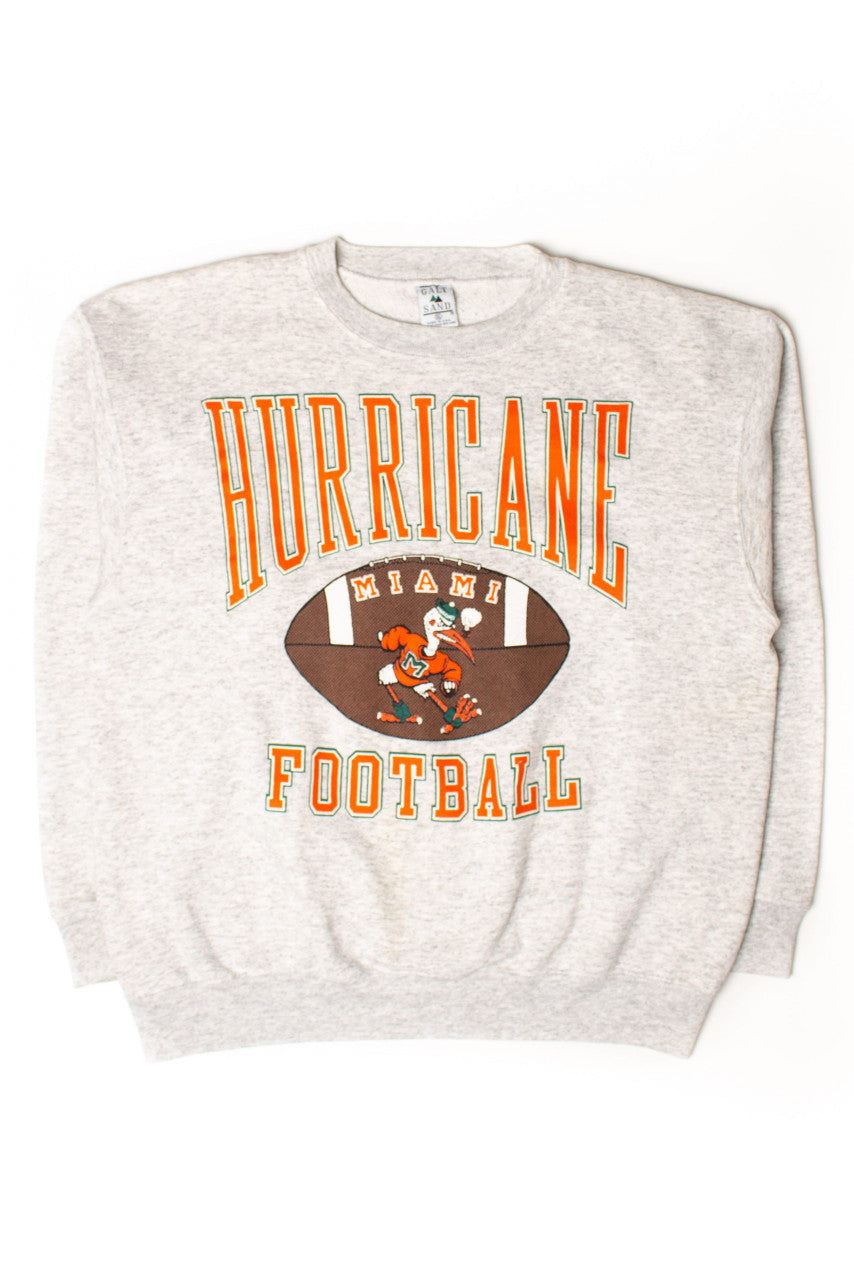 Vintage Miami Hurricane Football Sweatshirt (1990s)