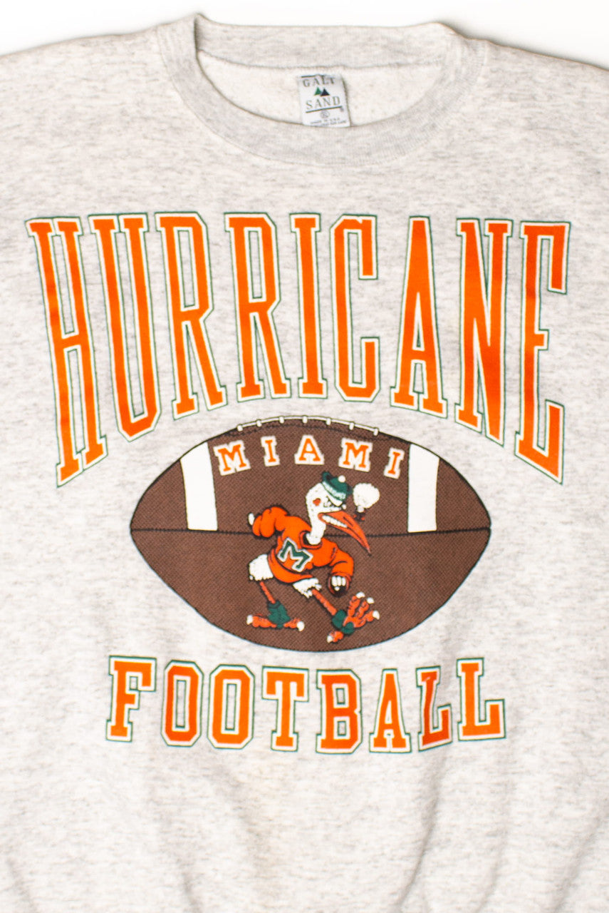 Vintage Miami Hurricane Football Sweatshirt (1990s)