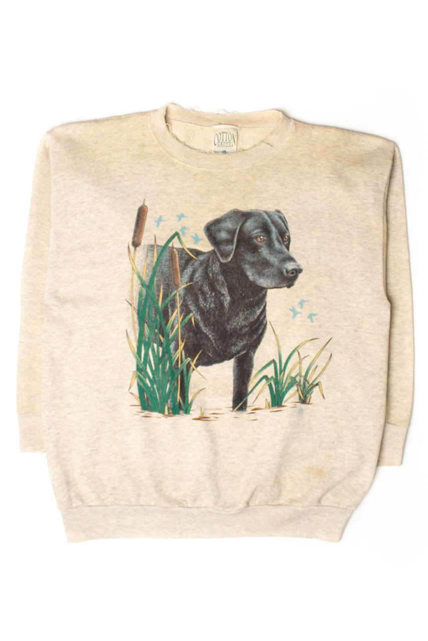 Vintage Black Lab Hunting Sweatshirt (1990s)