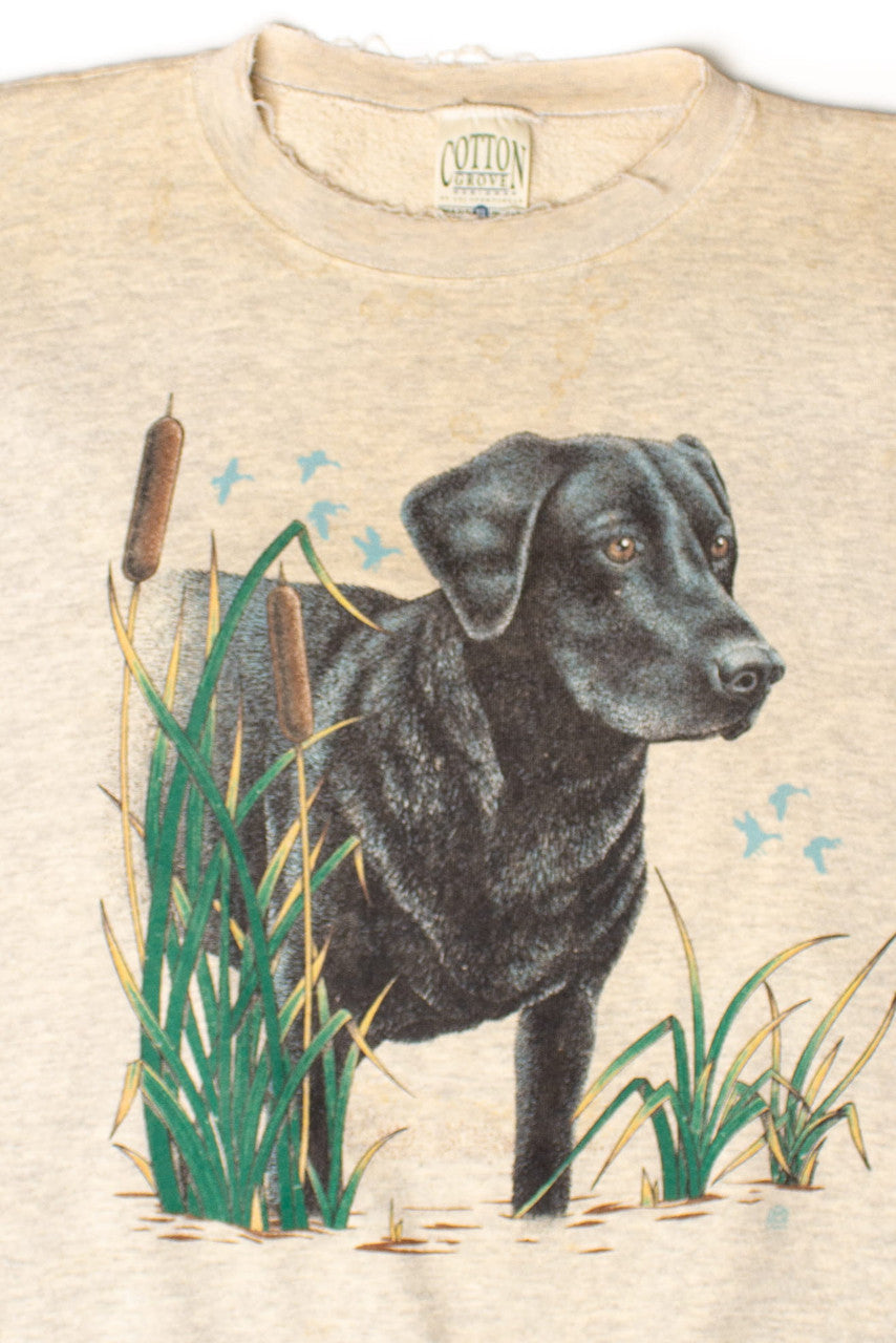 Vintage Black Lab Hunting Sweatshirt (1990s)
