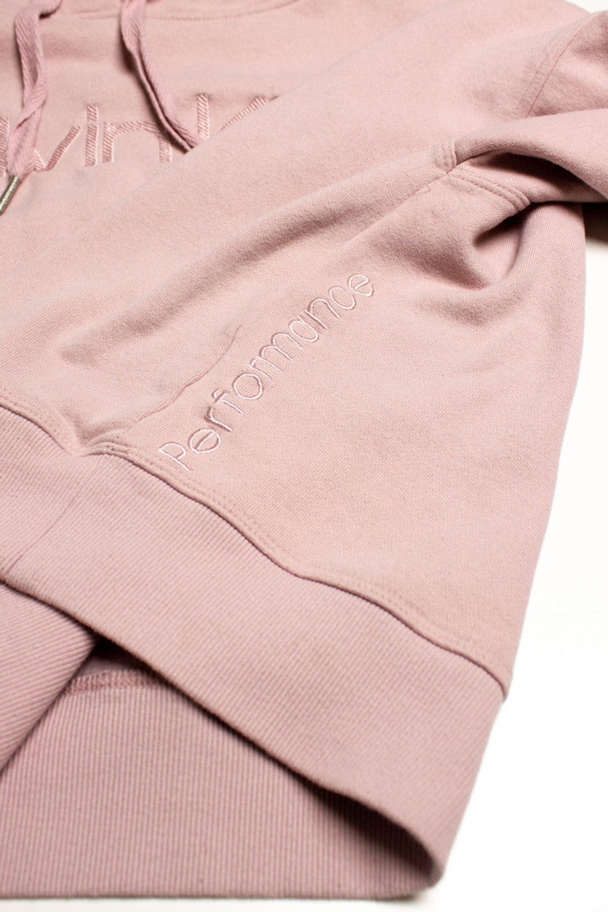 Dusty Pink Cropped Calvin Klein Hoodie (2000s)