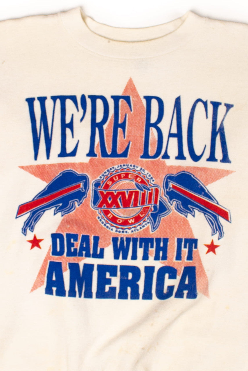 Vintage "We're Back" Buffalo Bills Super Bowl Sweatshirt (1994)