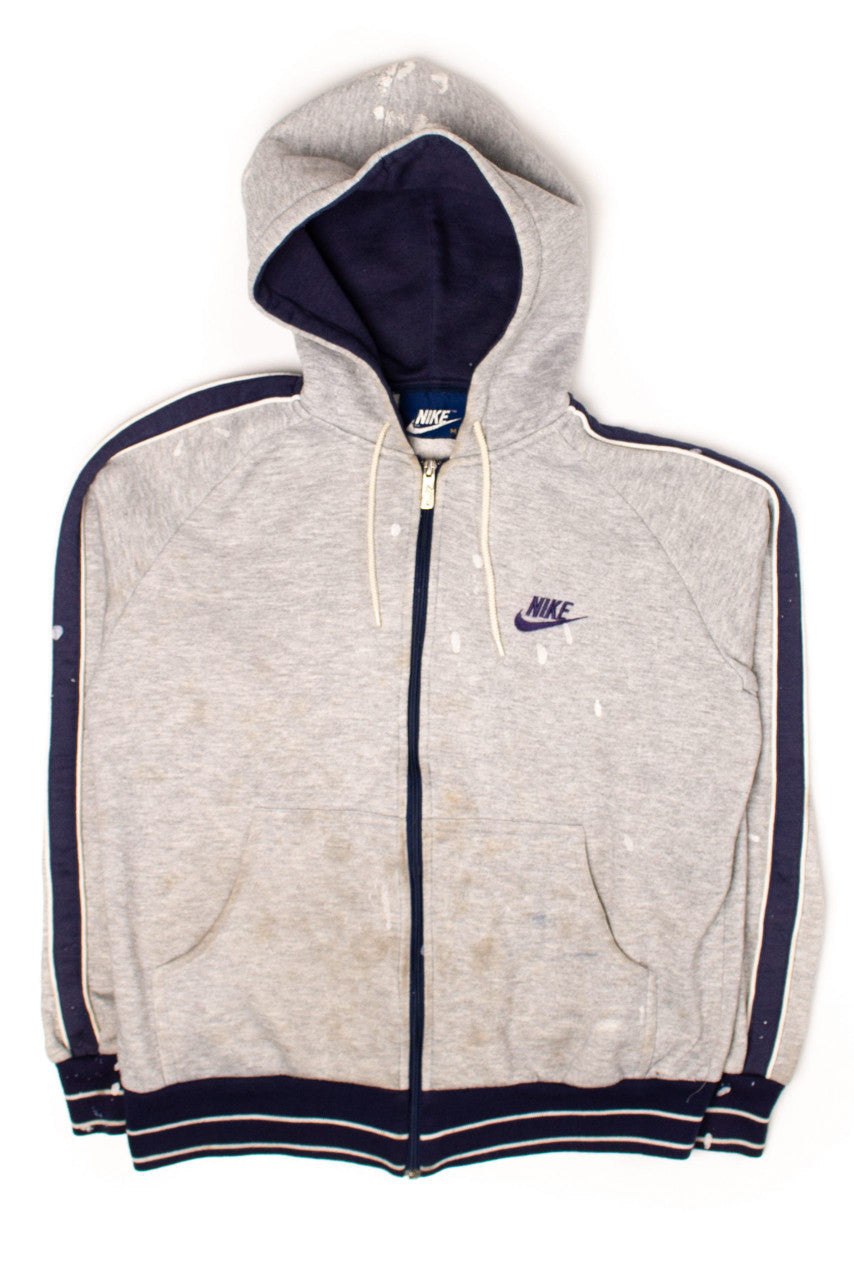 Vintage Gray Nike Zip Hoodie (1980s)
