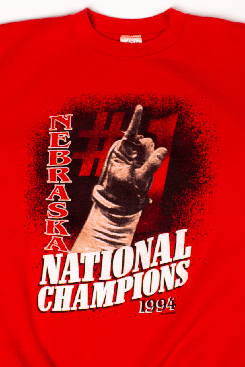 Vintage University Of Nebraska National Champions Sweatshirt (1994)